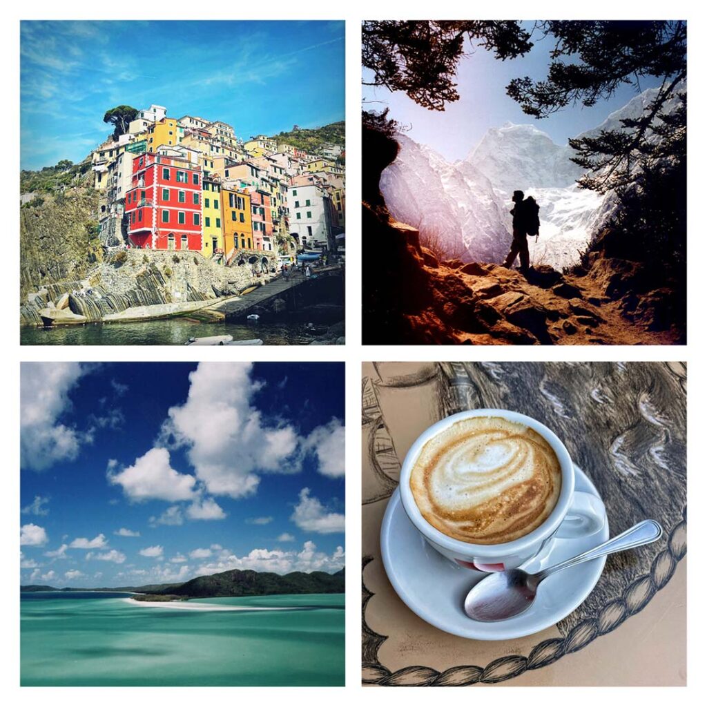 A montage of Siobhan's travel photos
